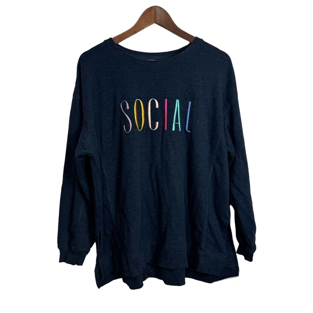 Wildfox‎ Social Blue Sweater XL